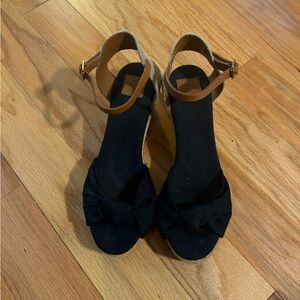 Tory Burch wedges navy blue